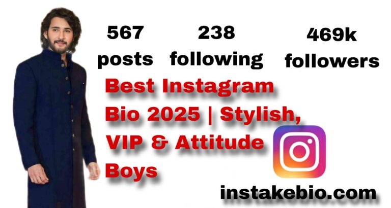 1450+ Best Instagram Bio 2025 | Stylish, VIP & Attitude Boys
