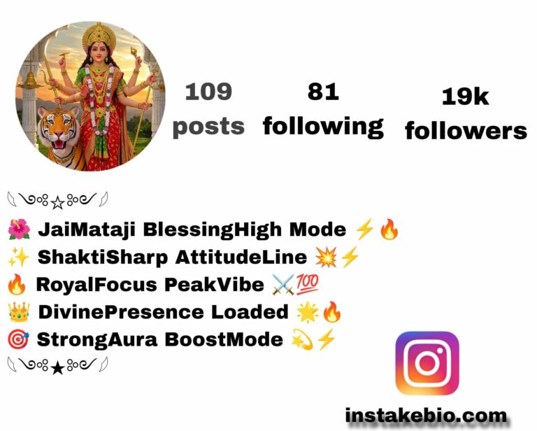 200+ Best Jai Mata Di Instagram Bio Stylish And Jai Maa Durga Stylish Bio