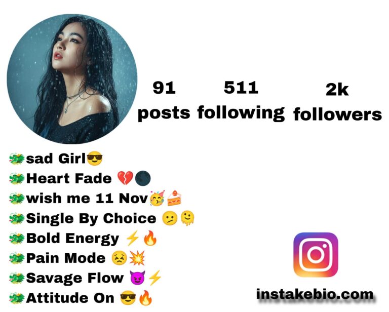 250+ Best Sad Bio for Instagram Girls | stylish and Heart Broken