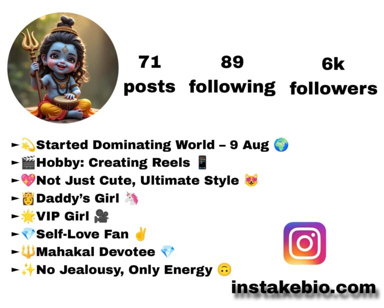 400+ New Mahadev Bio for instagram for Girl | Vip and Stylish