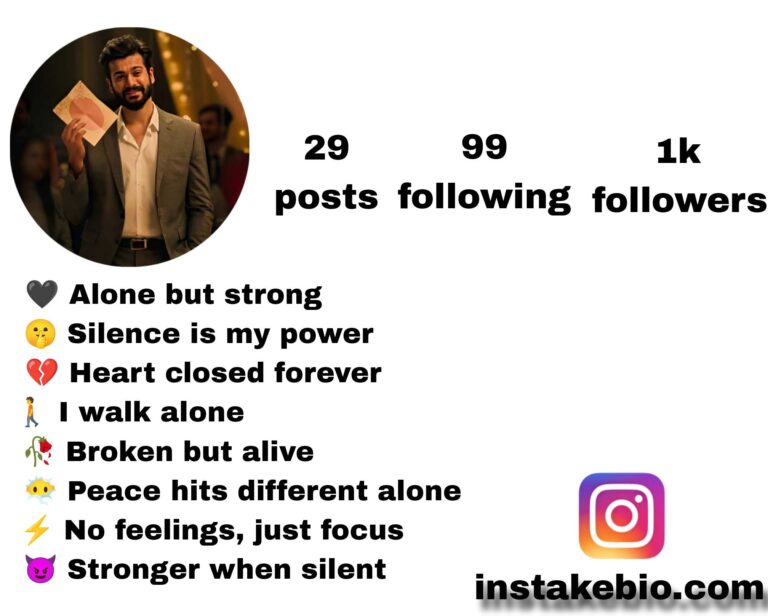 200+ Alone Bio For Instagram | Stylish And Attitude