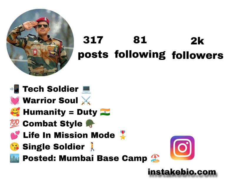 500+ Best Indian Army Bio For Instagram | Hindi And English