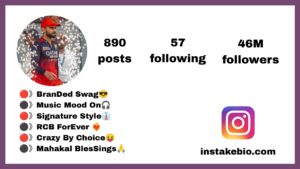Best 100+ Rcb Bio For Instagram List