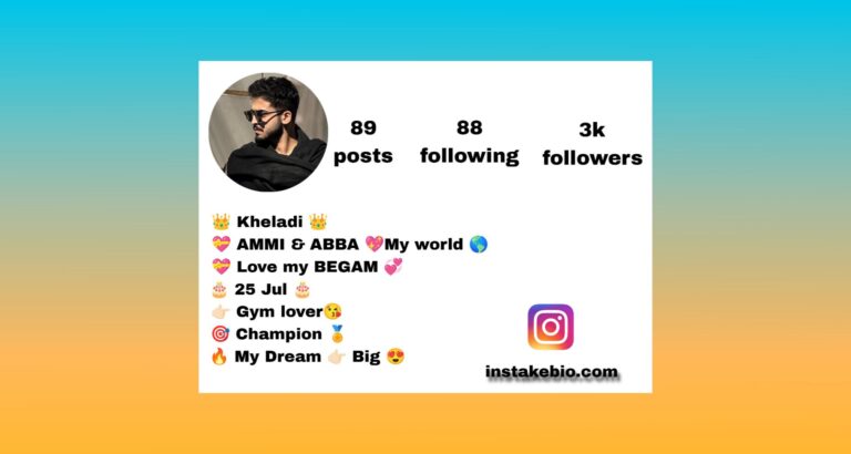 Best Boys Instagram Bio For { 768+} | Simple , Love , Aesthetic, English Kannada Copy paste